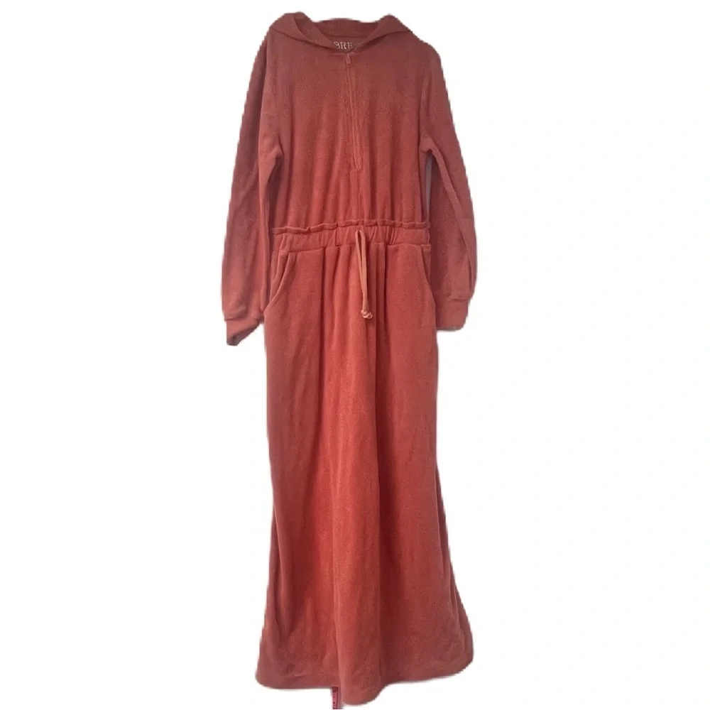BRB girls coral terry robe size 12 elastic towel summer swim fun casual vacation